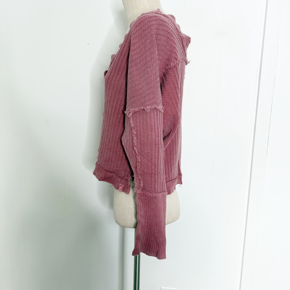 Free People We the Free New Magic Thermal‎ Cowboy Size Small Rose - Picture 4 of 9